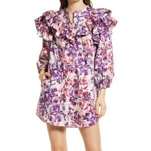 Something Navy Purple Floral Dress
